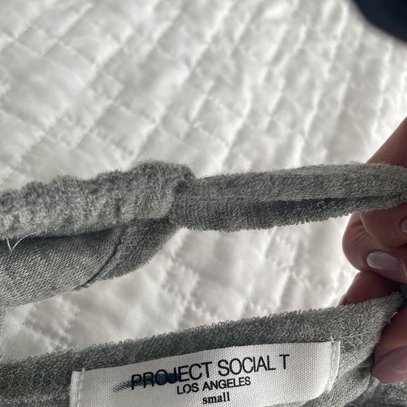 PROJECT SOCIAL T Grey Terry Cloth Tank Top - Picture 6 of 7